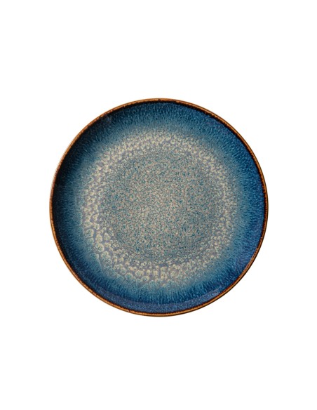 Plato llano redondo azul oscuro porcelana Ø 21 cm Seablue Accolade