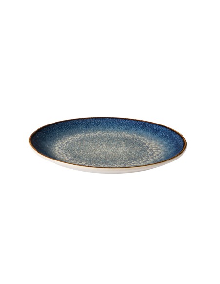 Plato llano redondo azul oscuro porcelana Ø 21 cm Seablue Accolade