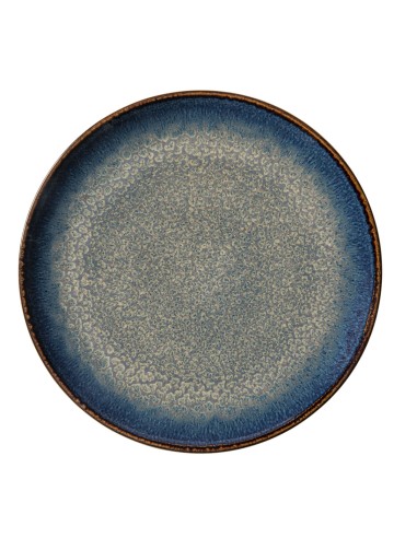 Plato coupé llano redondo azul oscuro porcelana Ø 27 cm Seablue Accolade