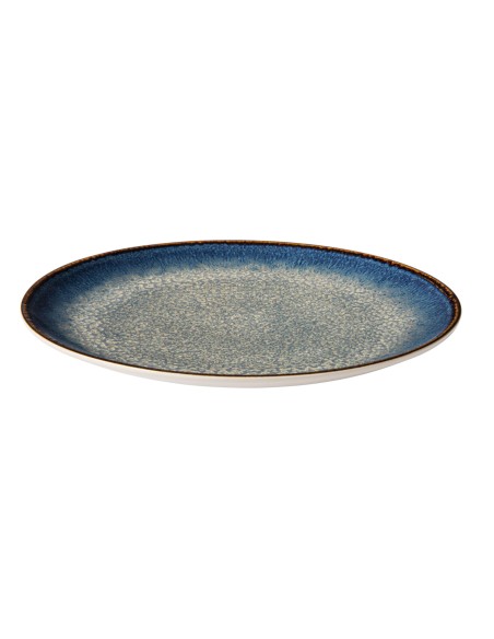 Plato coupé llano redondo azul oscuro porcelana Ø 27 cm Seablue Accolade