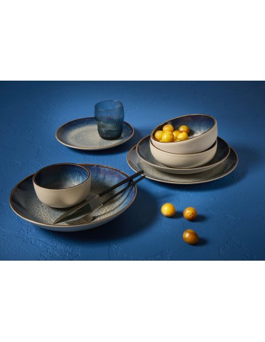 Plato coupé llano redondo azul oscuro porcelana Ø 27 cm Seablue Accolade