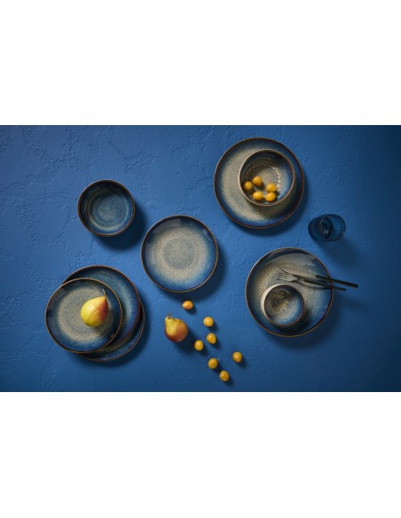 Plato hondo redondo azul oscuro porcelana Ø 23 cm Seablue Accolade