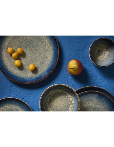 Plato hondo redondo azul oscuro porcelana Ø 23 cm Seablue Accolade