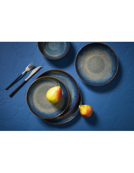 Plato hondo coupe redondo azul oscuro porcelana Ø 26 cm Seablue Accolade