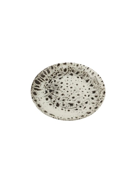 Plato Llano Redondo Porcelana Beige 25 Cm Moire Porland