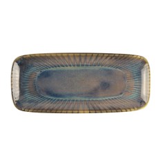 Plato rectangular azul verde gres esmaltado 28 cm Lotus Accolade