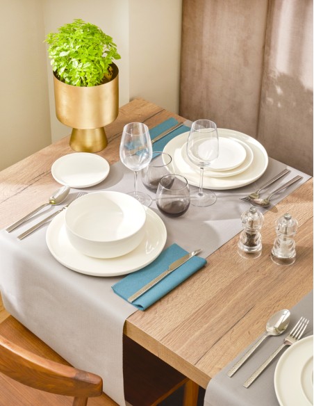 Plato llano redondo blanco porcelana reforzada Ø 25 cm Artic Accolade