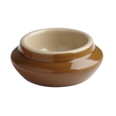 Mantequillera redonda marrón gres esmaltado Ø 7 cm Pro.mundi