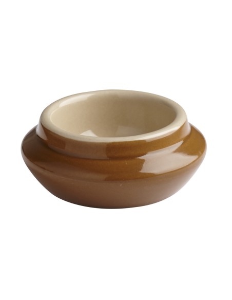 Mantequillera redonda marrón gres esmaltado Ø 7 cm Pro.mundi