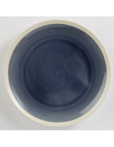 Plato llano redondo azul gres esmaltado Ø 22 cm Winter Pro.mundi