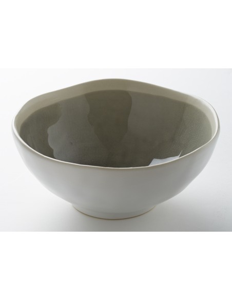 Ensaladera redonda gris gres esmaltado Ø 17