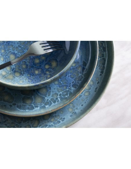 Cuenco redondo azul de gres esmaltado Ø 16 cm Magic Accolade