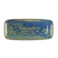 Fuente rectangular azul gres esmaltado 28 cm Magic Accolade