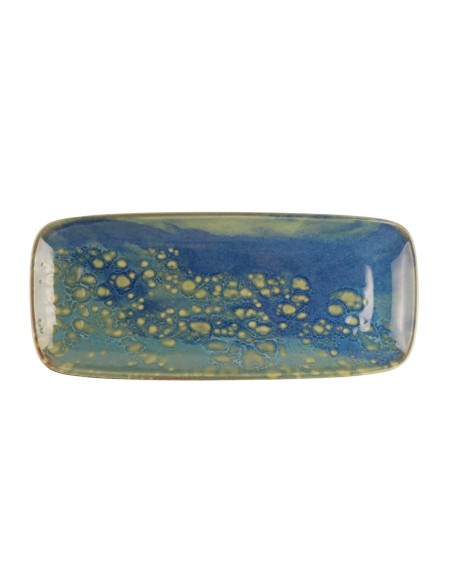 Fuente rectangular azul gres esmaltado 28 cm Magic Accolade