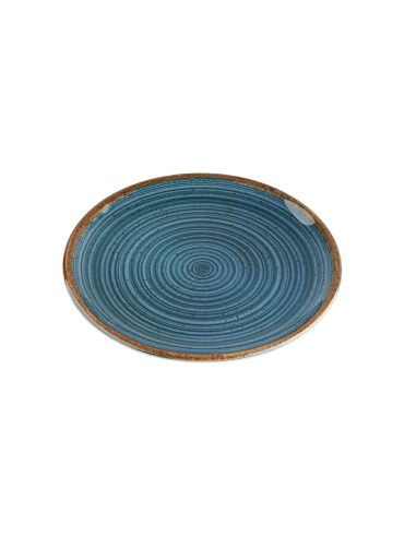 Plato Llano Redondo Porcelana Azul 30 Cm Hypnosis Azul Porland