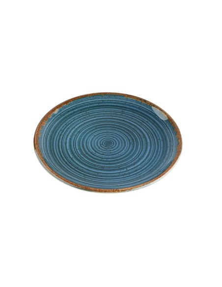 Plato Llano Redondo Porcelana Azul 30 Cm Hypnosis Azul Porland