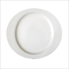 Río Fuente oval llana blanco 30 cm