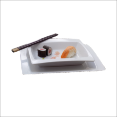 Góndola blanco Plato hondo 21×21 cm