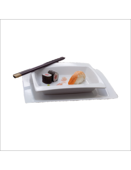 Góndola blanco Plato hondo 21×21 cm