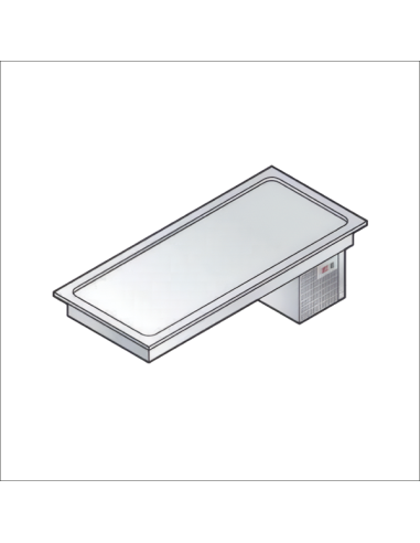 Chilled Tropicalized Buffet Tray 4 GN Emainox Ipr4 | Pilsa