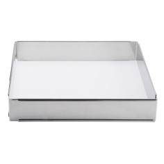 Aro mousse y entremeses extensible inox Sin revestimiento 30x30x5 cm Pro.cooker