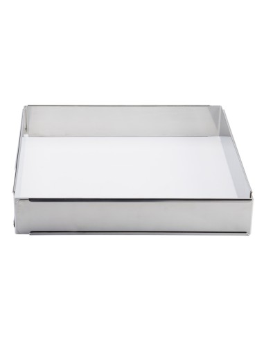 Aro mousse y entremeses extensible inox Sin revestimiento 30x30x5 cm Pro.cooker