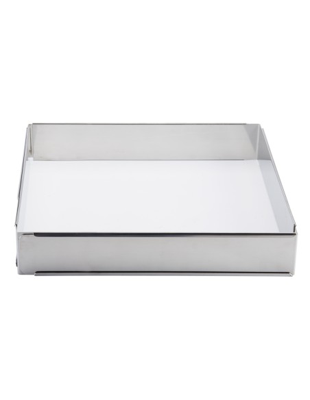 Aro mousse y entremeses extensible inox Sin revestimiento 30x30x5 cm Pro.cooker