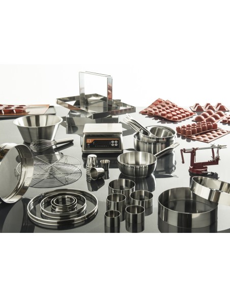 Aro mousse y entremeses extensible inox Sin revestimiento 30x30x5 cm Pro.cooker