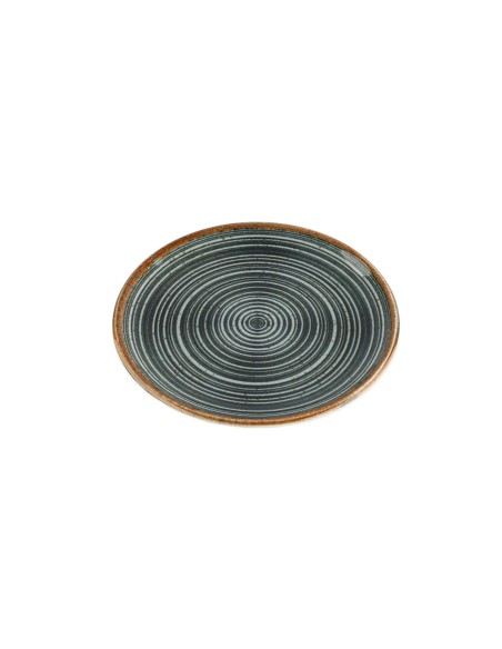 Plato Llano Redondo Porcelana Gris 25 Cm Hypnosis Gris Porland