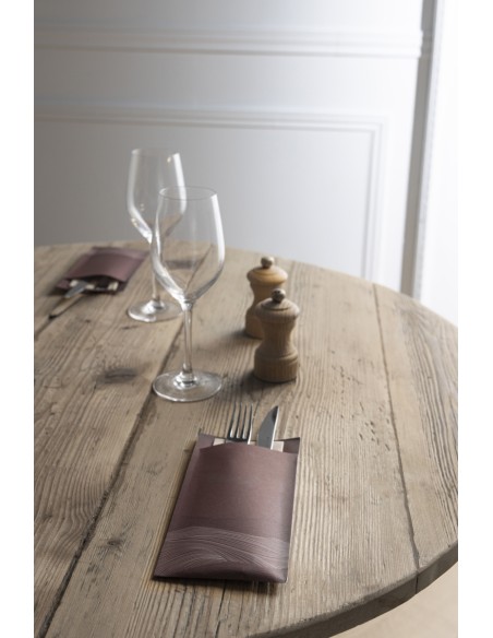 Bolsa de papel terracota 20x10 cm Waves Pro.mundi (50 unidades)