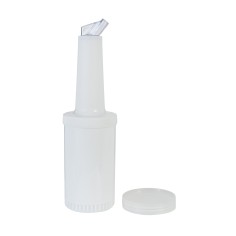Botella dosificadora blanca Ø 9 cm 17 cm 1 L Pro.mundi