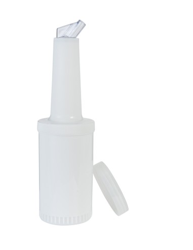 Botella dosificadora blanca Ø 9 cm 17 cm 1 L Pro.mundi