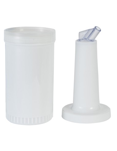 Botella dosificadora blanca Ø 9 cm 17 cm 1 L Pro.mundi