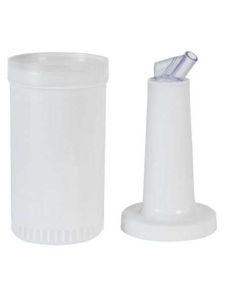 Botella dosificadora blanca Ø 9 cm 17 cm 1 L Pro.mundi