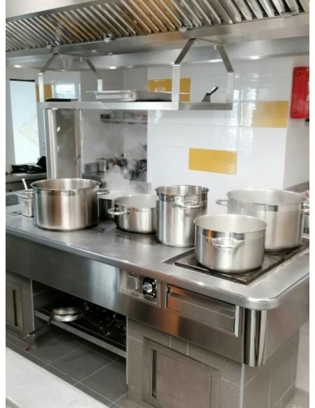 Brasera inox Sin revestimiento Sin tapa Ø 45 cm 28 cm 44,5 L Qualiplus Pro.cooker