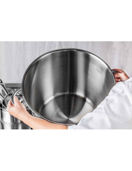 Marmita profesional inox Sin revestimiento Sin tapa Ø 24 cm 24 cm 10 L Qualiplus Pro.cooker