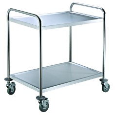 Carro de servicio inox 2 niveles 85
