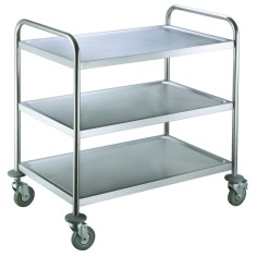 Carro de servicio inox 3 niveles 85