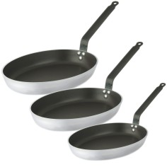 Sartenes D24/28/32 cm redondas aluminio Revestimiento antiadherente Ø 32 cm Pro.cooker (3 unidades)