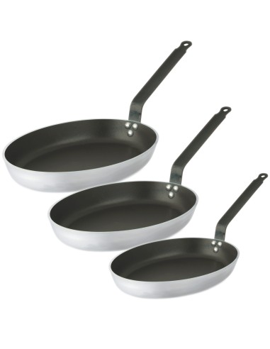 Sartenes D24/28/32 cm redondas aluminio Revestimiento antiadherente Ø 32 cm Pro.cooker (3 unidades)