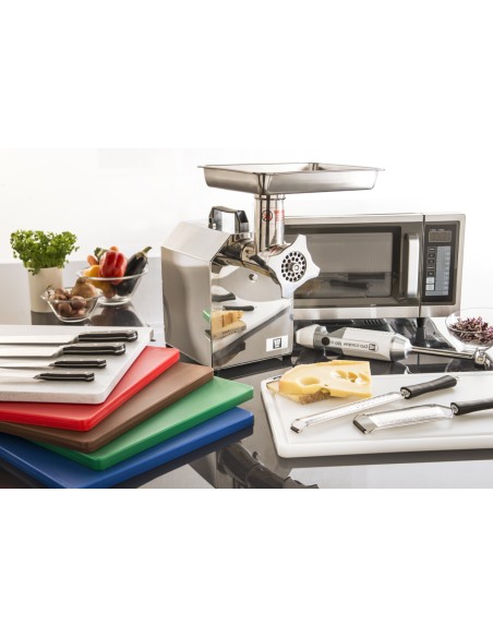 Tabla de corte polietileno de alta densidad (PEHD) mármol gris 60x40 cm Pâtissier Sin canal Reversible Pro.cooker