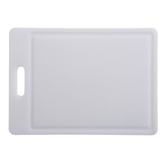Tabla de corte polietileno de alta densidad (pehd) blanco 35x25 cm Con canaleta No reversible Pro.cooker