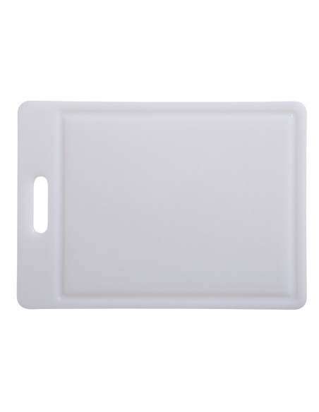 Tabla de corte polietileno de alta densidad (pehd) blanco 35x25 cm Con canaleta No reversible Pro.cooker