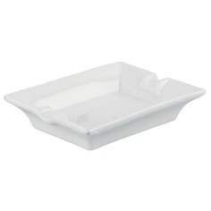 Cenicero rectangular blanco porcelana 12