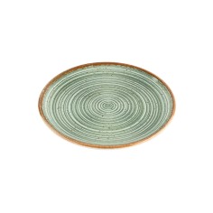 Plato Llano Redondo Porcelana Verde 25 Cm Hypnosis Verde Porland
