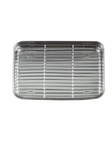 Bandeja para emplatar con rejilla inox 26x18