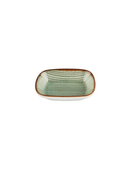 Plato Ensalada Rectangular Porcelana Verde 17 Cm Hypnosis Verde Porland