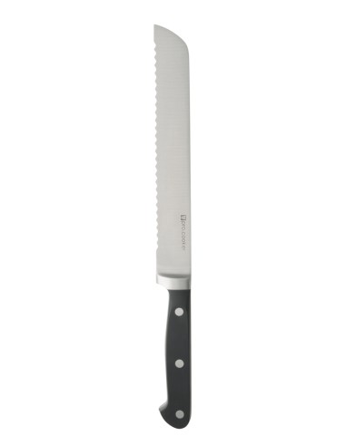 Cuchillo de pan 20 cm acero plástico dentado Qualicoup Pro.cooker