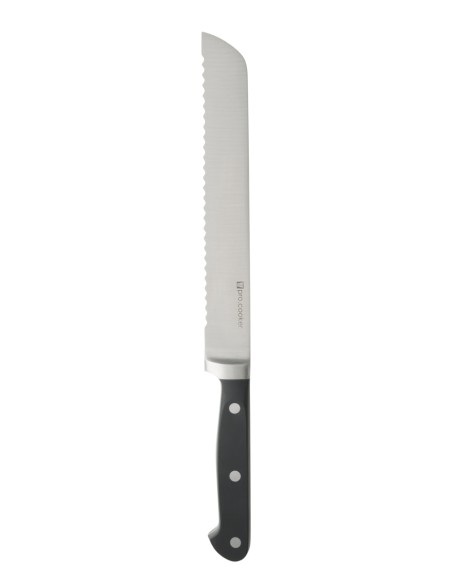 Cuchillo de pan 20 cm acero plástico dentado Qualicoup Pro.cooker