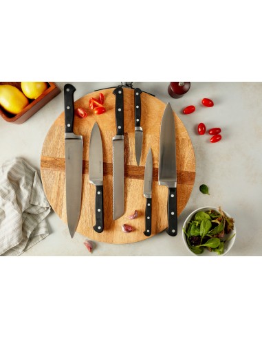 Cuchillo de pan 20 cm acero plástico dentado Qualicoup Pro.cooker